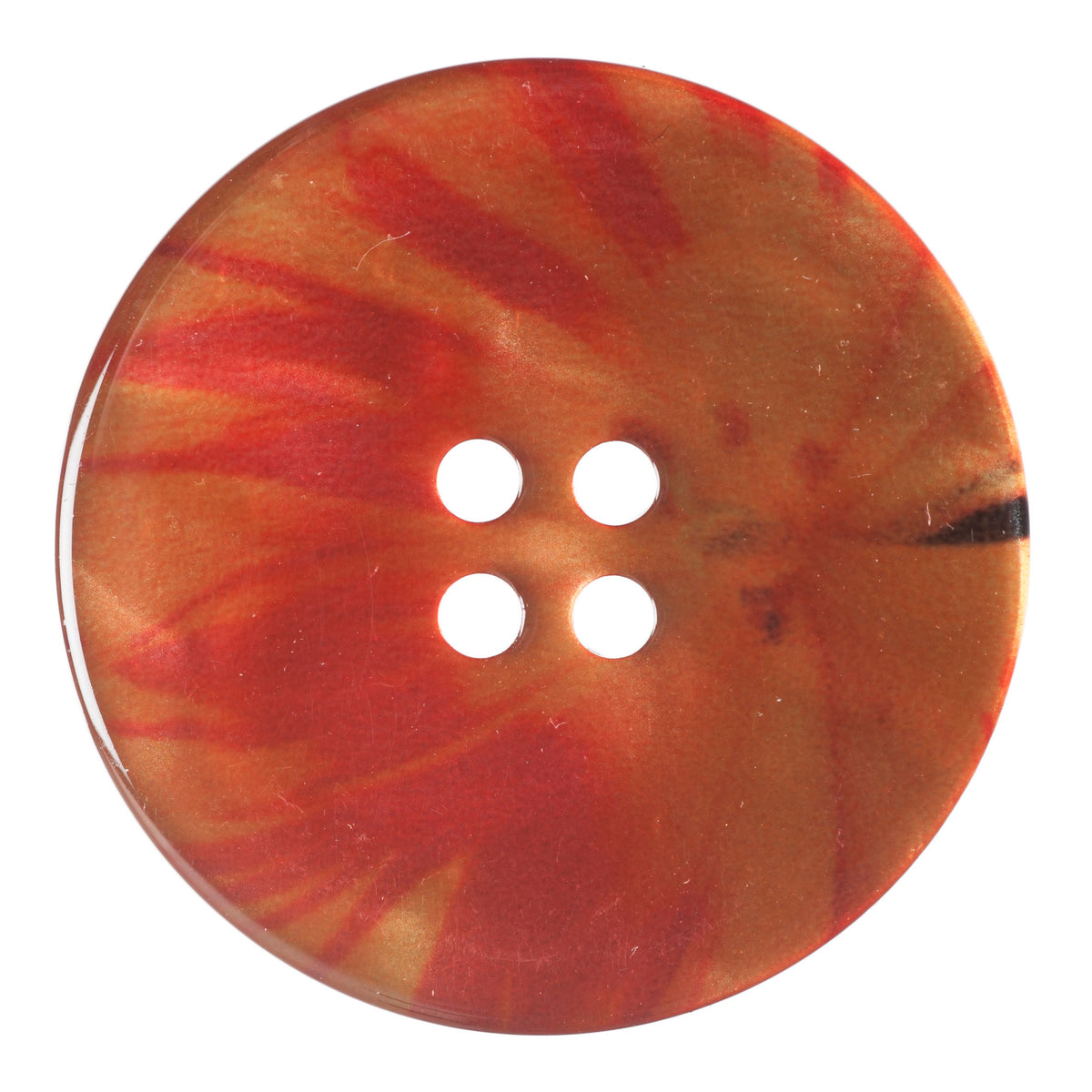 ABC Printed and Engraved Button 28mm - Orange