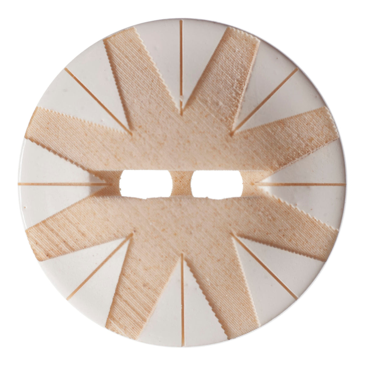 ABC Fashion Button 25mm - White