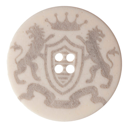 ABC Fashion Button 25mm - White/Grey