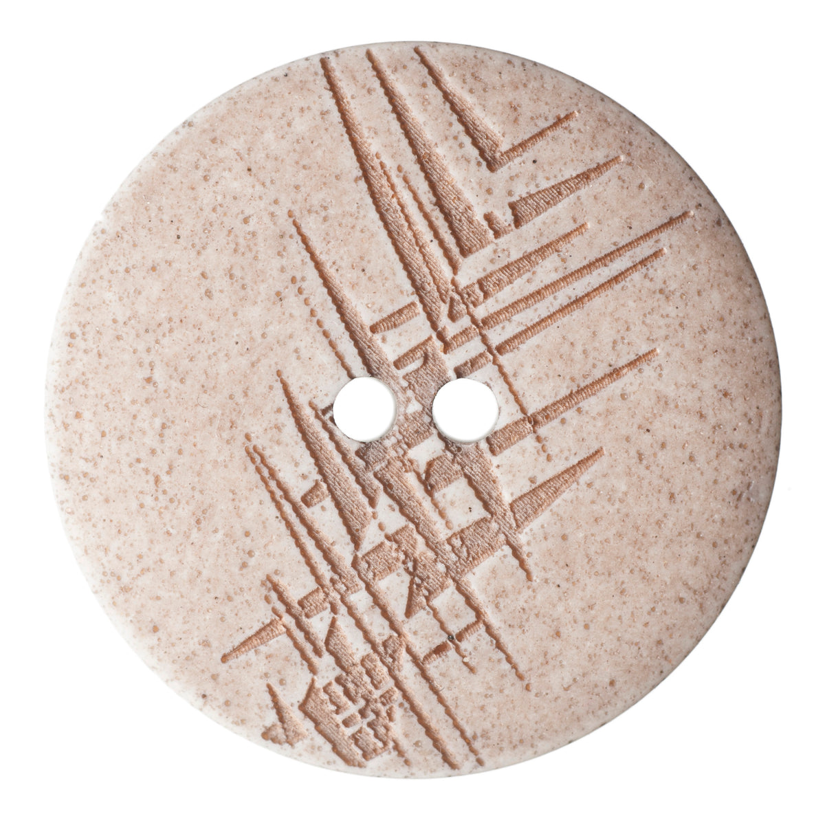 ABC Printed and Engraved Button 28mm - Beige 1