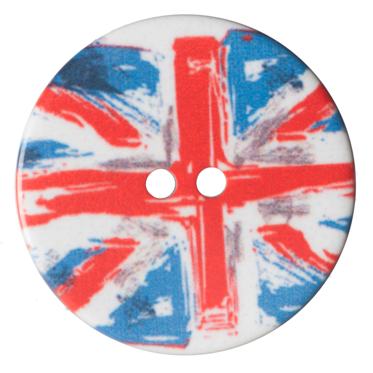 ABC Printed and Engraved Button 28mm - Coconut Multi 1