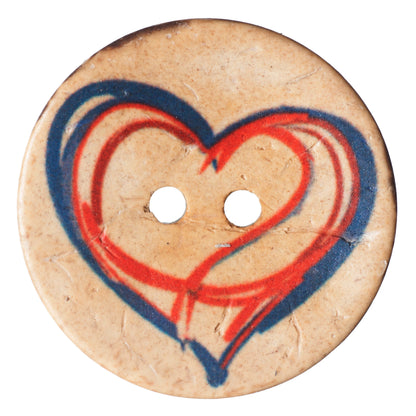 ABC Fashion Button 25mm - Coconut Multi 2