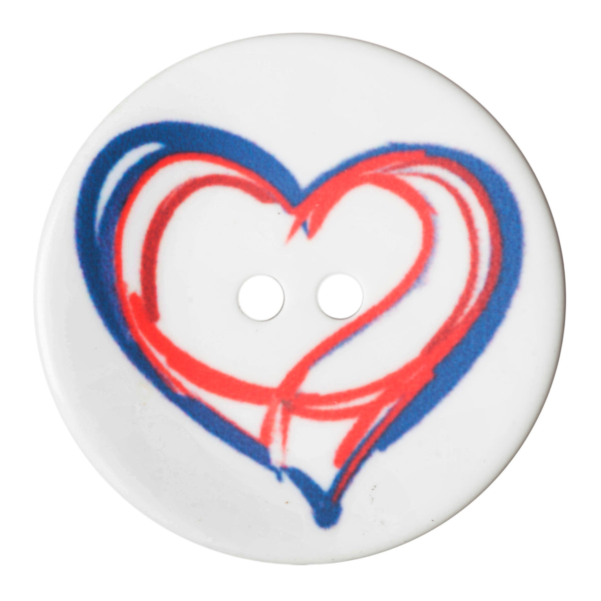 ABC Printed and Engraved Button 28mm - Coconut Multi 2