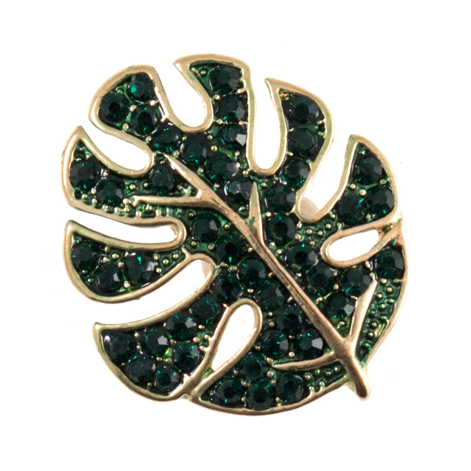 ABC Novelty Plant and Fruit Button 25mm - Leaf
