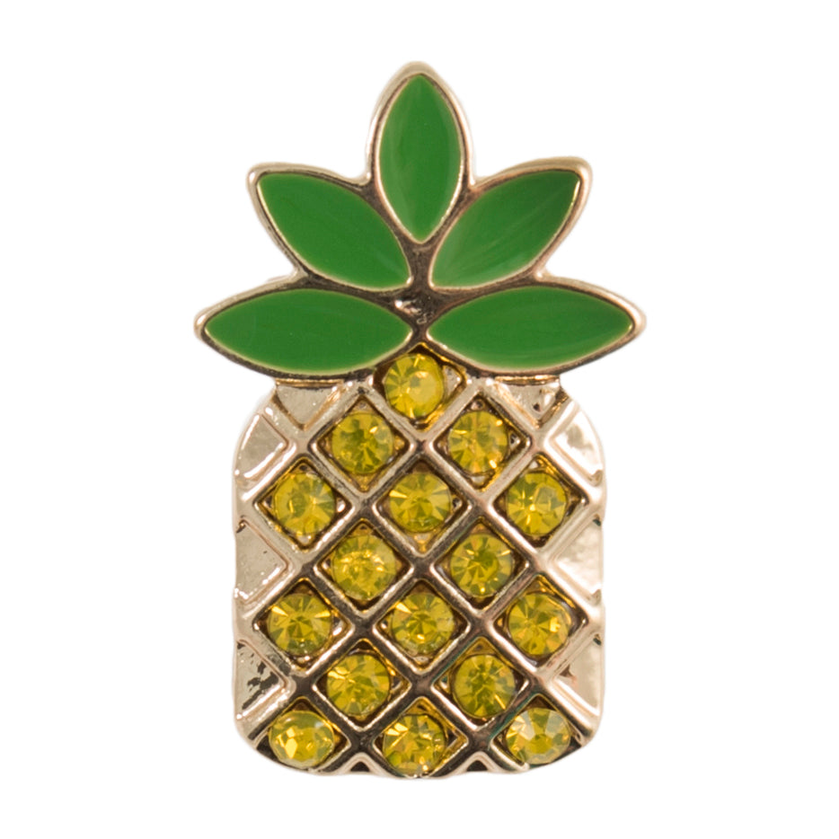 ABC Novelty Plant and Fruit Button 25mm - Pineapple