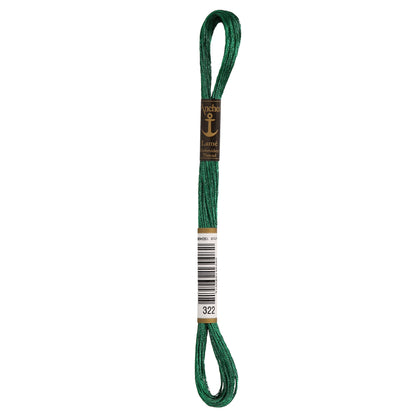 Skein of Anchor Lame green metallic thread