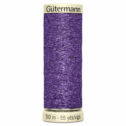 Gutermann Purple Metallic Effect Thread - 50m