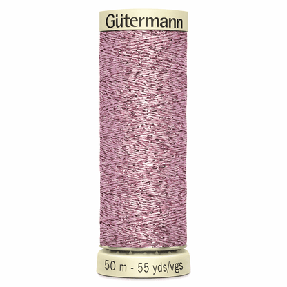Gutermann Pink Metallic Effect Thread - 50m