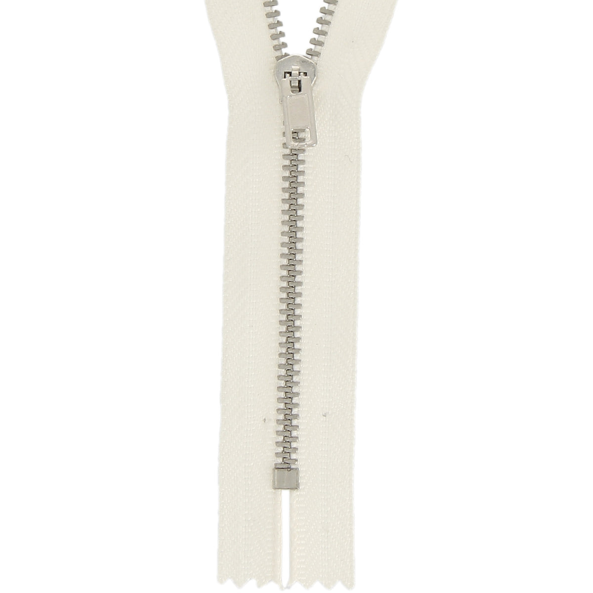 Milward 15cm cream metal trouser zip