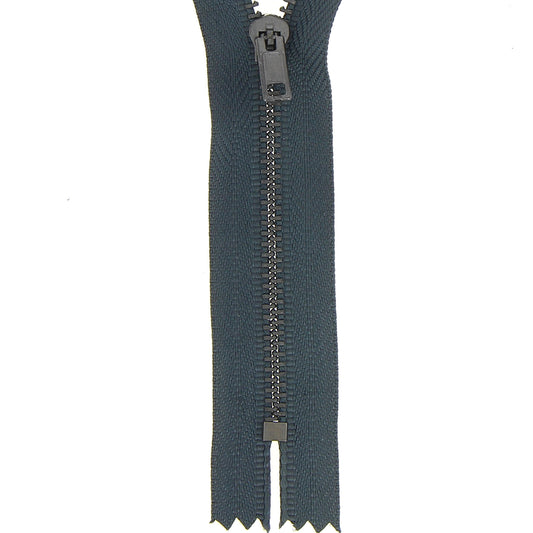 Anthracite 15cm metal trouser zip with metal teeth