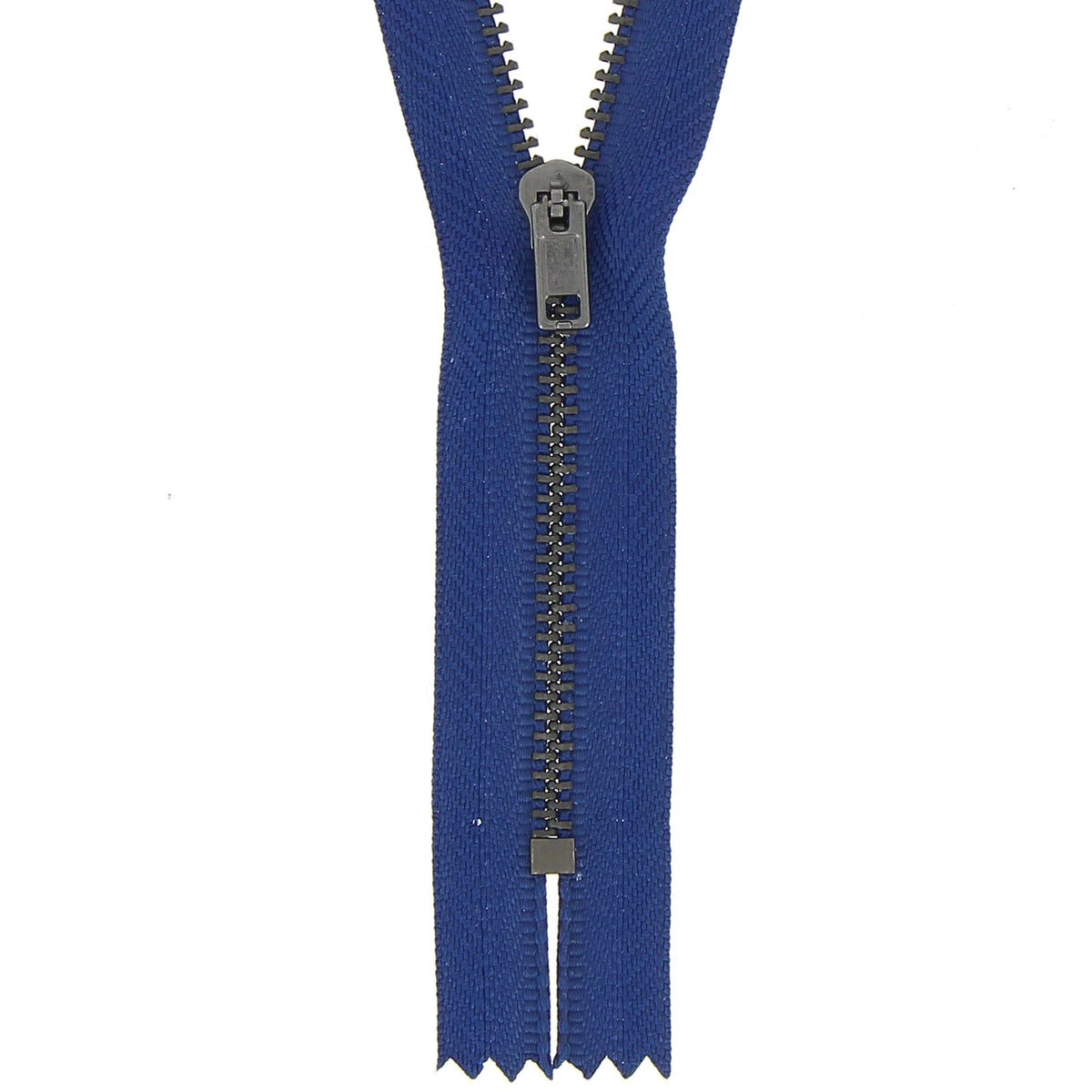 Milward mid royal blue metal trouser zip, 18cm closed end