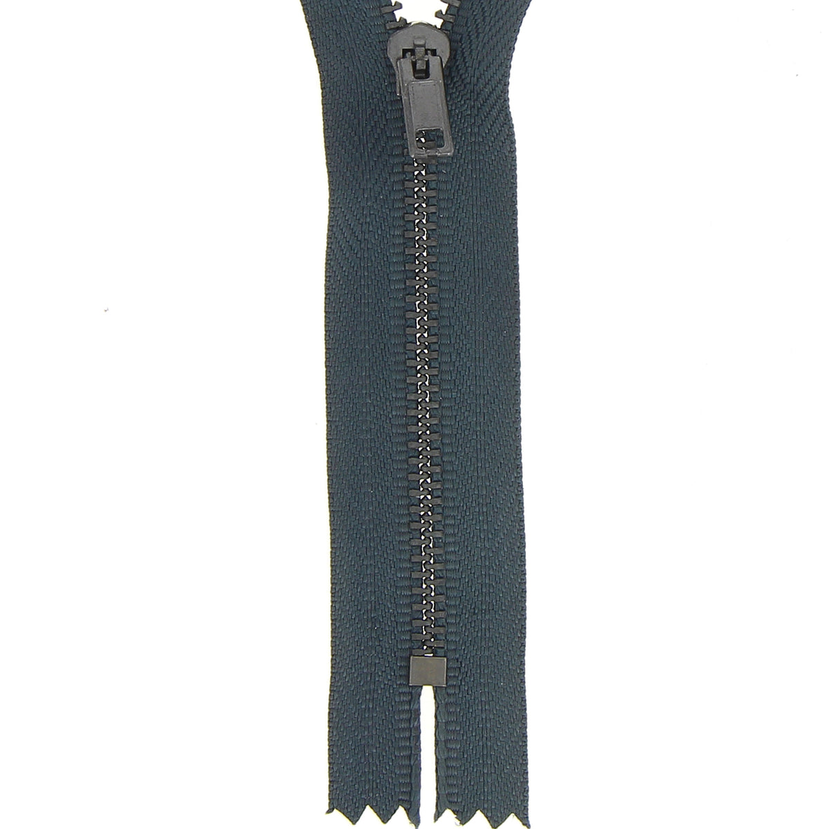 Milward anthracite metal trouser zip, 18cm closed end