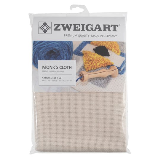 Natural Zweigart Monk's Cloth punch needle fabric