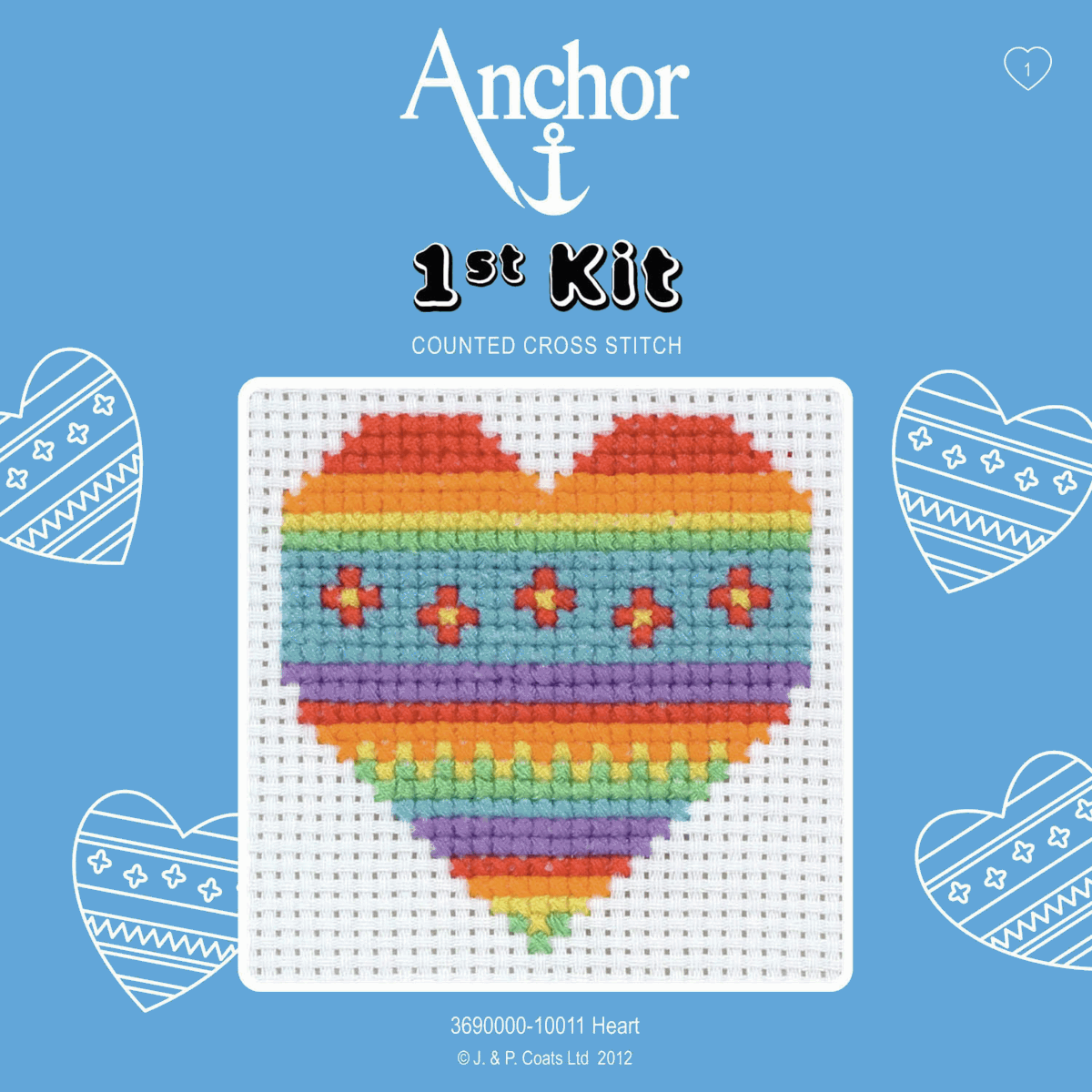 Anchor My 1st Counted Cross Stitch Kit - Heart