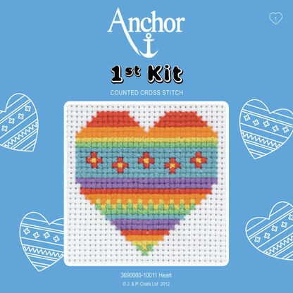 Anchor My 1st Counted Cross Stitch Kit - Heart