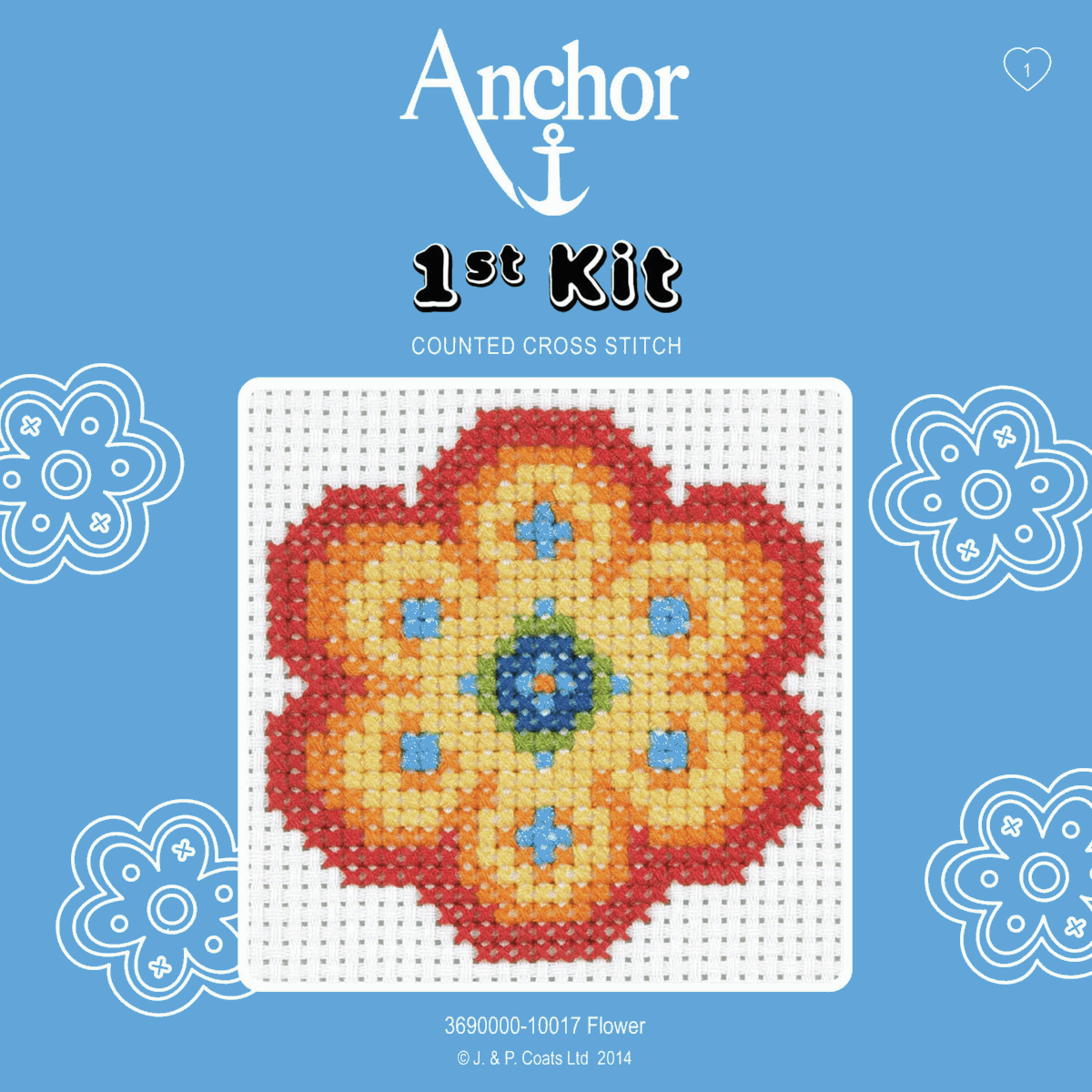 Anchor My 1st Counted Cross Stitch Kit - Flower
