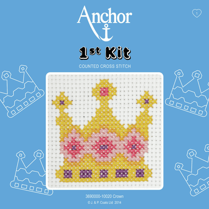 Anchor My 1st Counted Cross Stitch Kit - Crown
