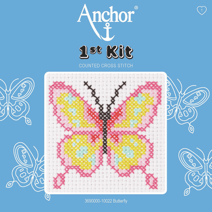 Anchor My 1st Counted Cross Stitch Kit - Butterfly