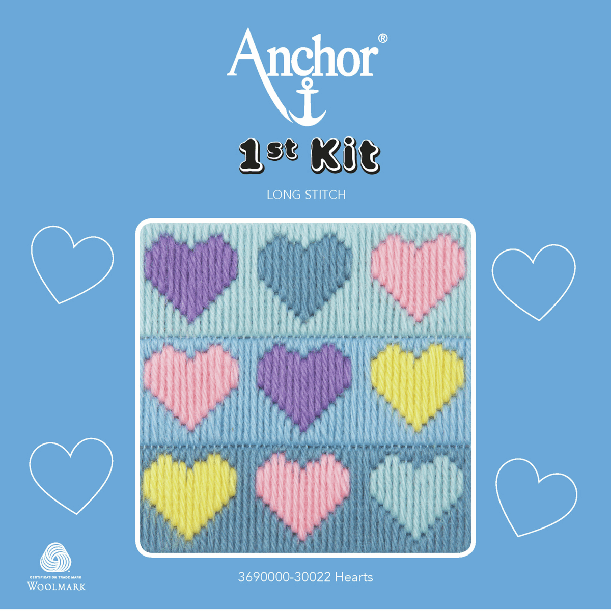 Anchor My 1st Long Stitch Kit - Hearts