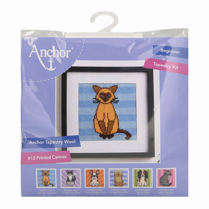 Anchor tapestry kit showing a Siamese cat design