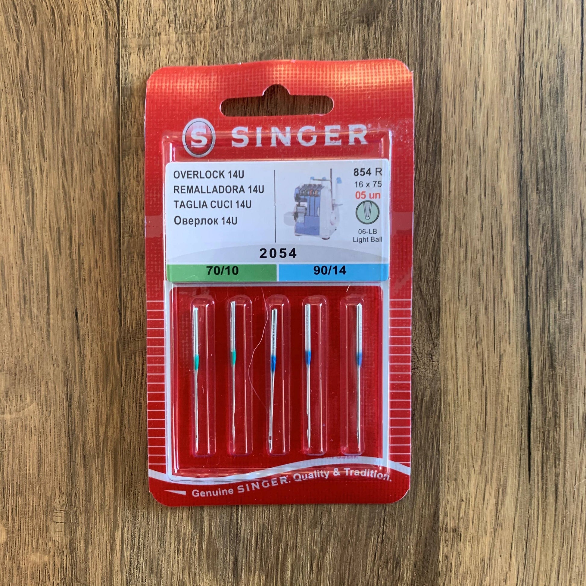 Singer Ball Point Needles 5 x Singer Ball Point Overlocker Needles (2054) Assorted – Singer ...