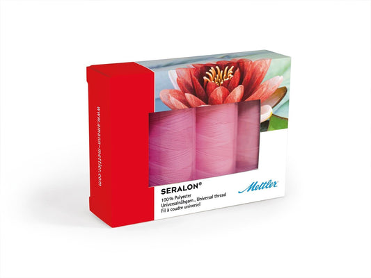 Mettler Seralon No. 100 200m Pink Set 4 spools - thread set