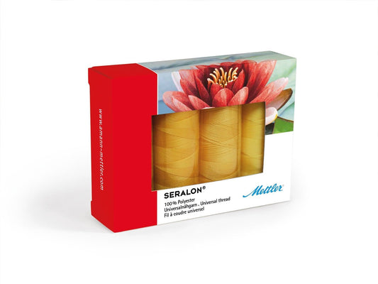 Mettler Seralon No. 100 200m Yellow Set 4 spools - thread set