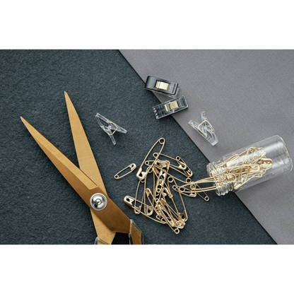 Gold Premium Safety Pins x 50 Assorted Sizes *Hemline Gold Edition*