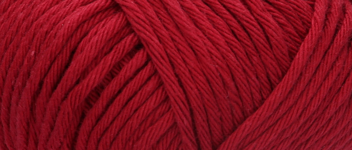 Ball of Puppets Lyric No. 8 cotton yarn in Cardinal Red