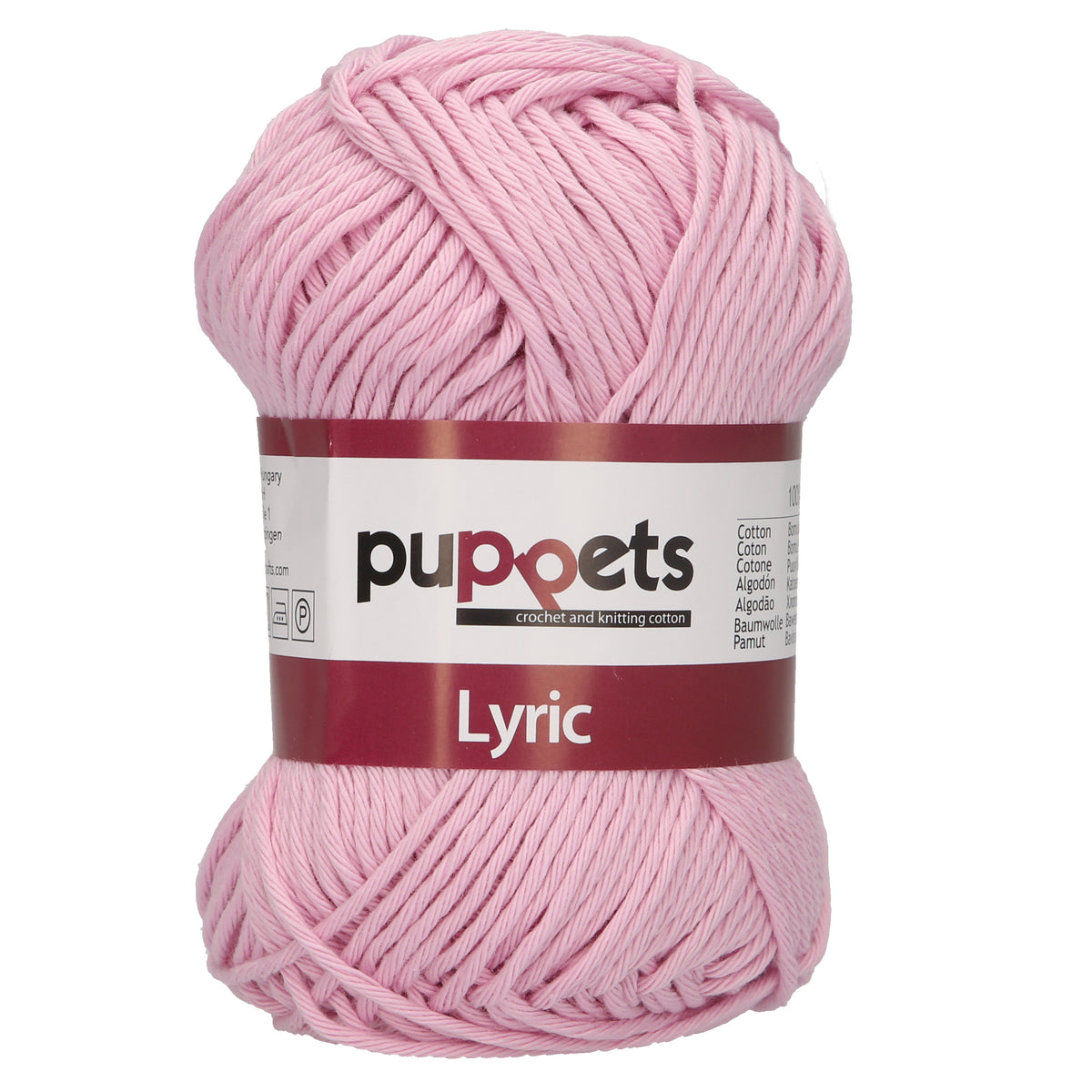 Ball of Puppets Lyric No. 8 cotton yarn in Soft Pink