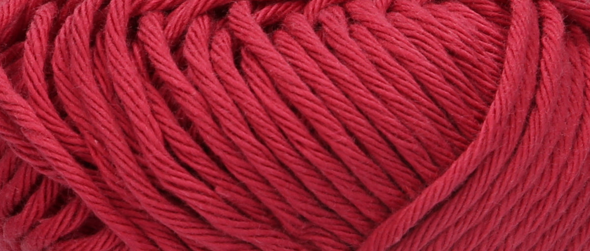 Ball of Puppets Lyric No. 8 cotton yarn in Cherry Red