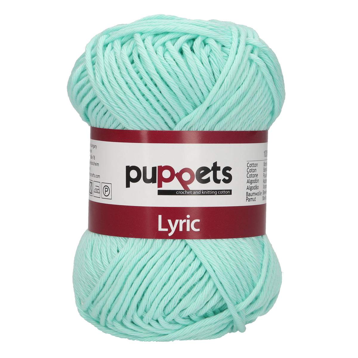 Ball of Puppets Lyric No. 8 cotton yarn in Pale Aqua