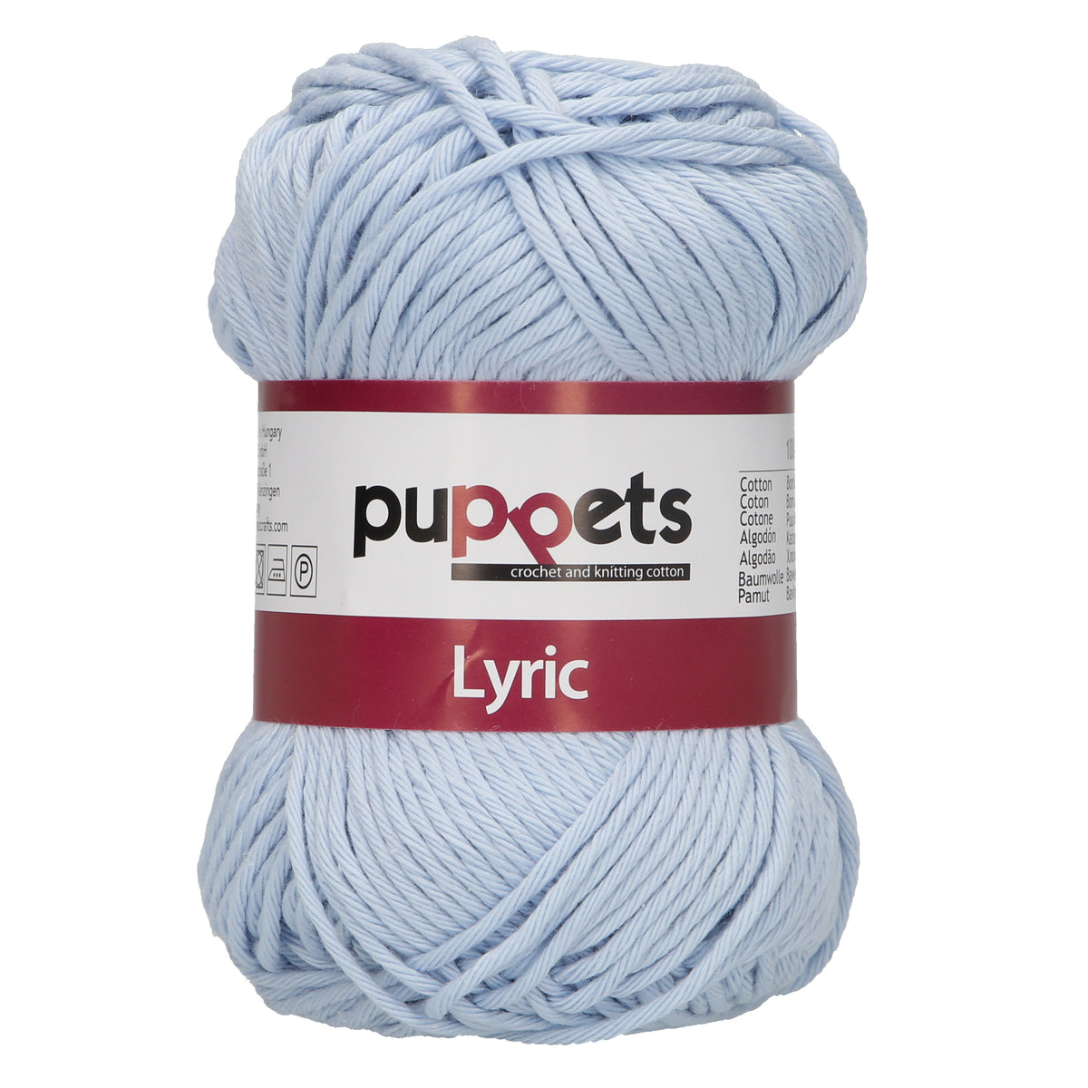 Ball of Puppets Lyric No. 8 cotton yarn in pale blue