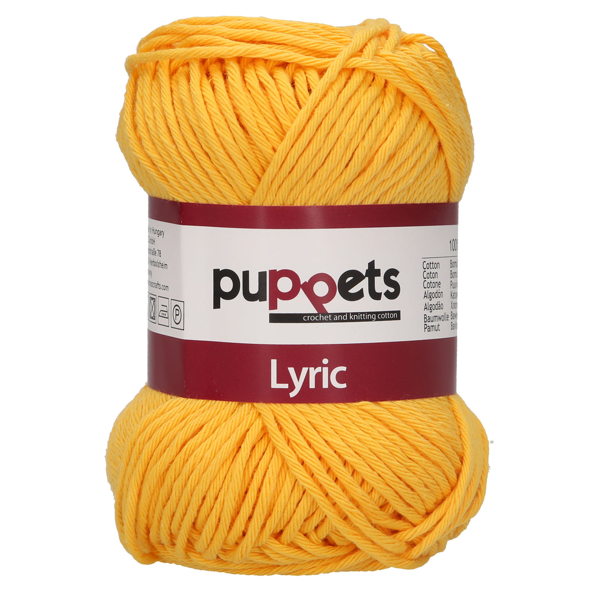 Ball of Puppets Lyric No. 8 cotton yarn in gold