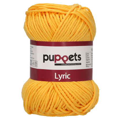 Ball of Puppets Lyric No. 8 cotton yarn in gold