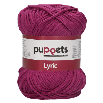 Ball of Puppets Lyric No. 8 cotton yarn in dark pink