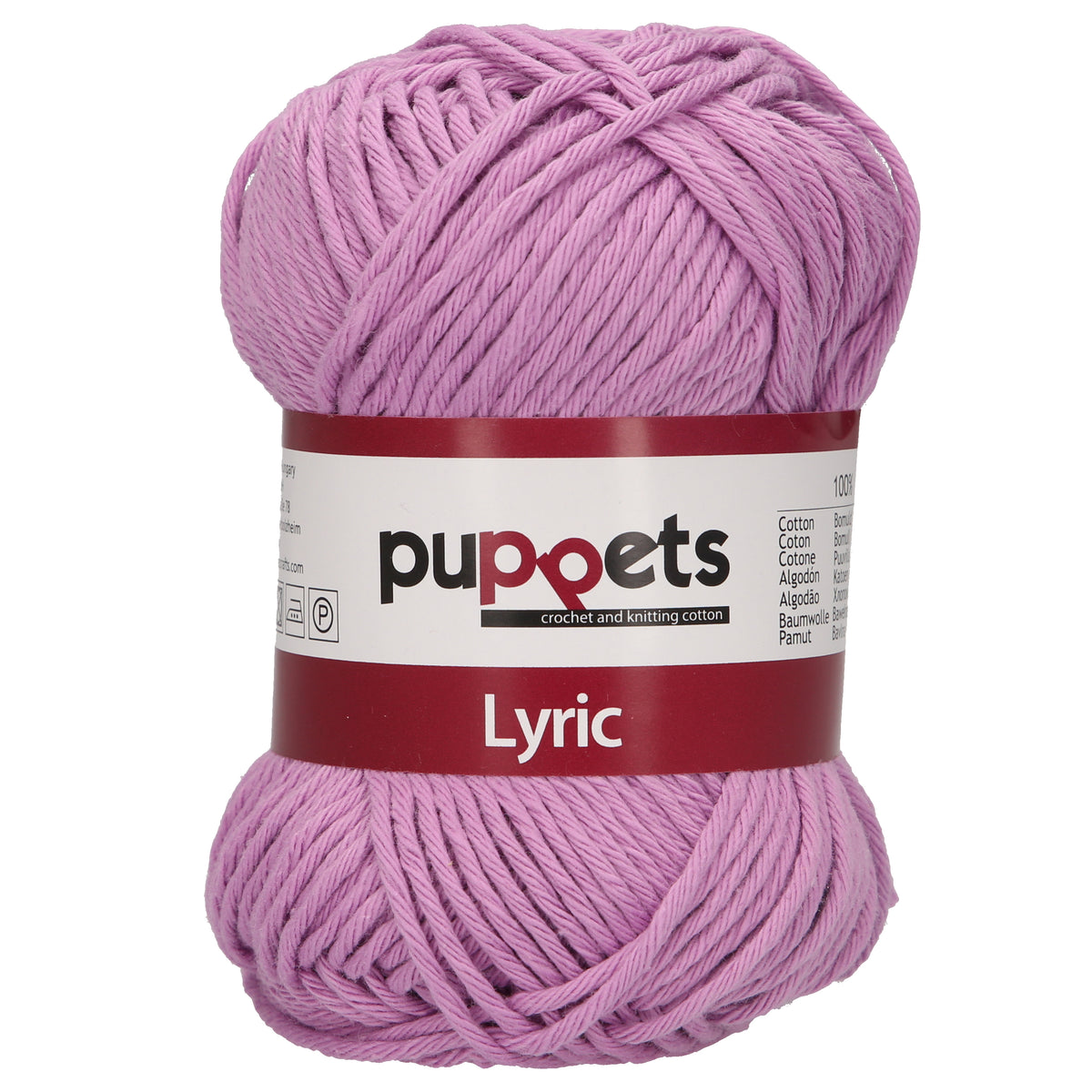 Ball of Puppets Lyric No. 8 cotton yarn in pale purple