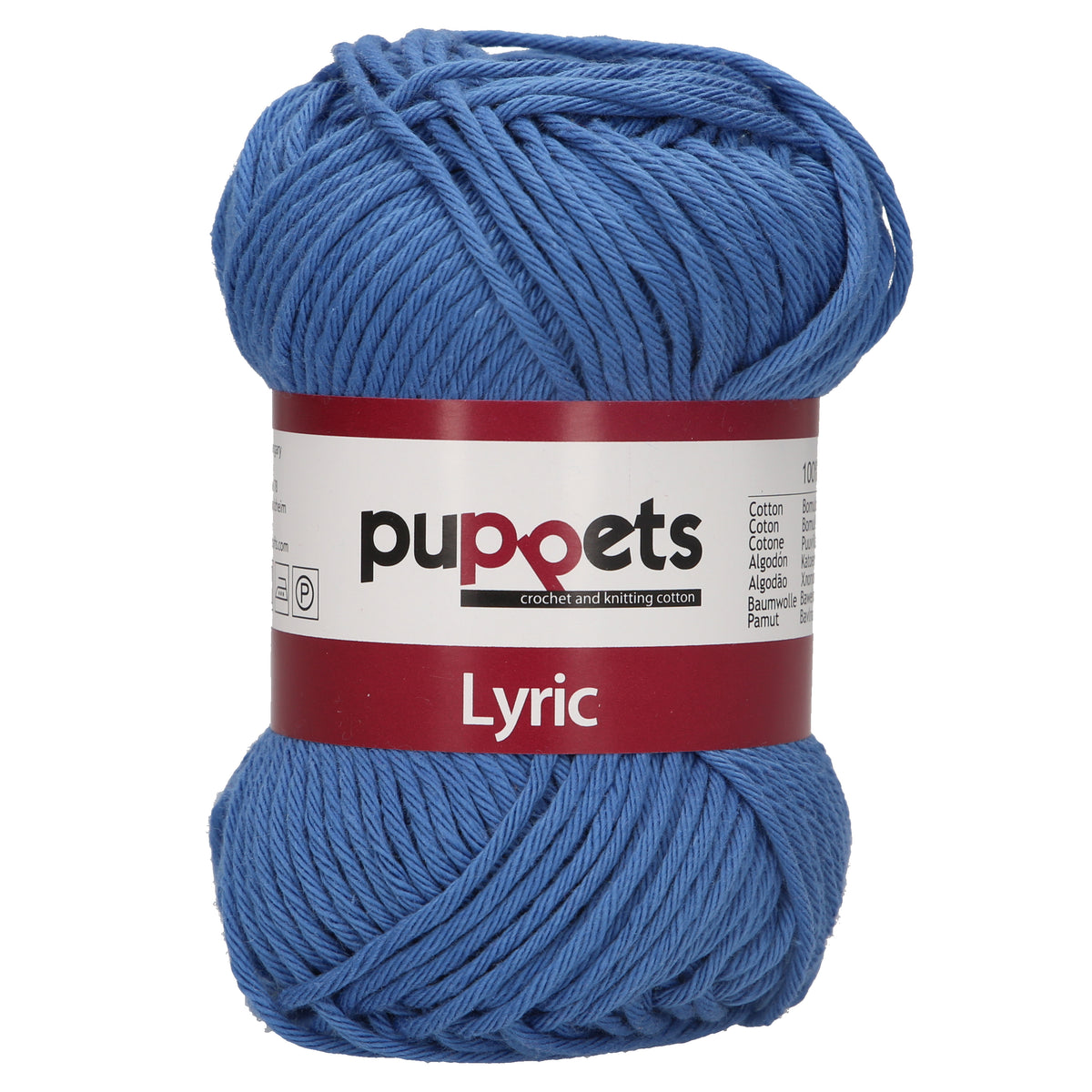 Ball of Puppets Lyric No. 8 cotton yarn in mid blue