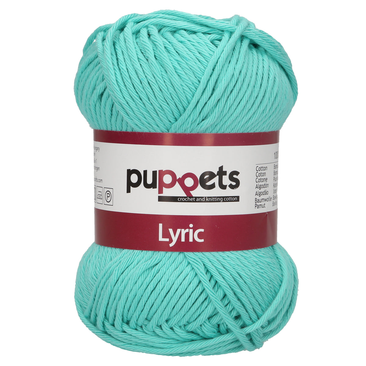 Ball of aqua Puppets Lyric cotton yarn