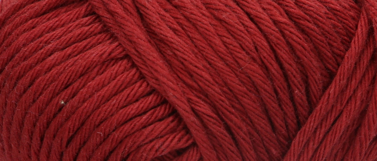 Ball of Puppets Lyric No. 8 cotton yarn in dark red