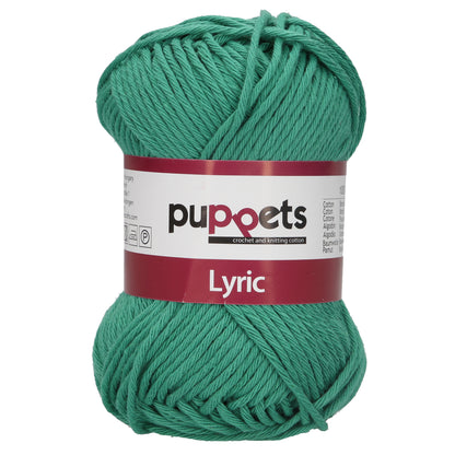 Ball of Puppets Lyric No. 8 cotton yarn in pine green