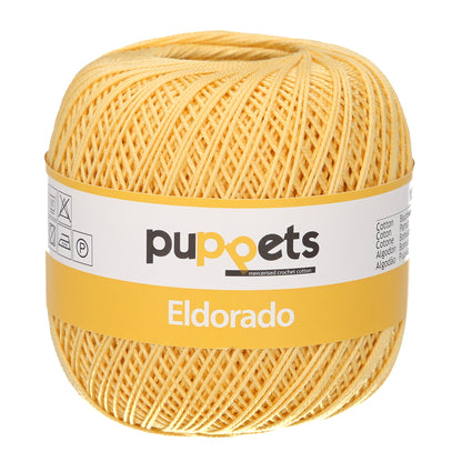 Ball of Puppets Eldorado No 6 cotton yarn in pale gold