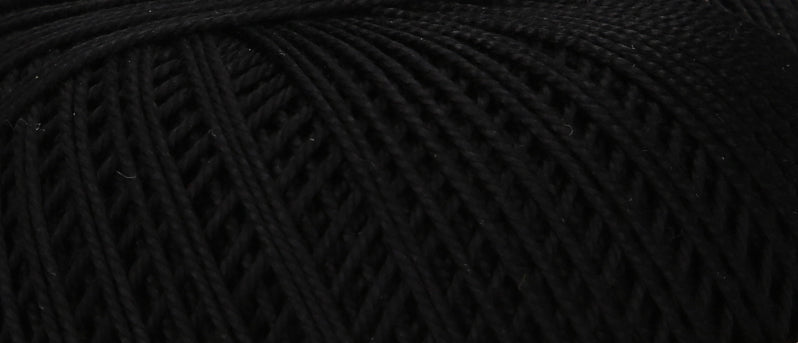 Ball of Puppets Eldorado No. 6 cotton yarn in black