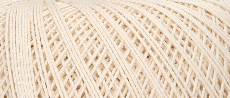 Ball of Puppets Eldorado No. 6 cotton yarn in ecru
