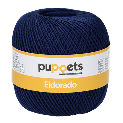 Ball of Puppets Eldorado No. 6 cotton yarn in navy