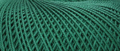 Ball of Puppets Eldorado No. 6 cotton yarn in bottle green