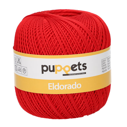 Ball of Puppets Eldorado No 6 cotton yarn in red