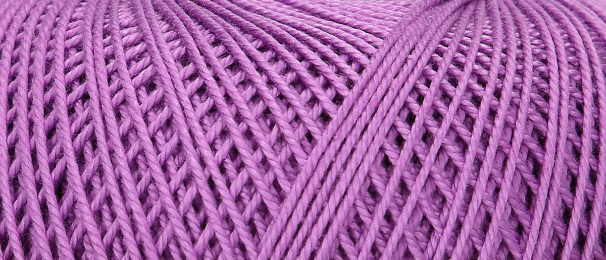 Ball of Puppets Eldorado No 6 cotton yarn in purple