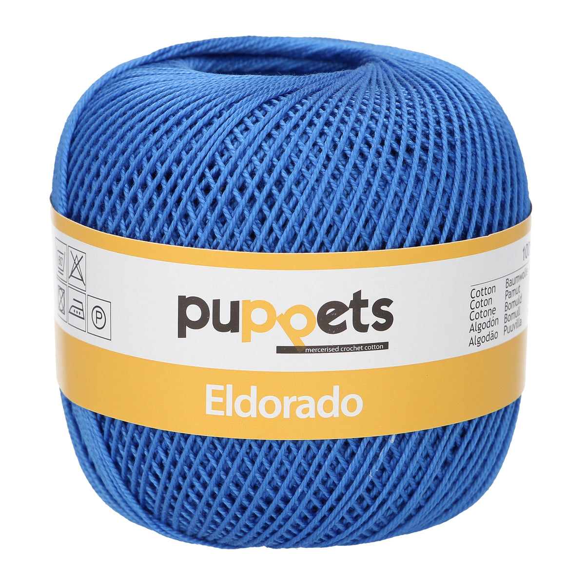 Ball of Puppets Eldorado No. 6 cotton yarn in dark blue