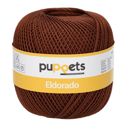 Ball of Puppets Eldorado No. 6 cotton yarn in brown